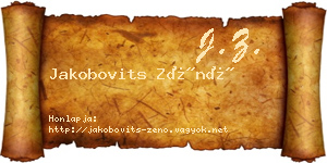 Jakobovits Zénó névjegykártya